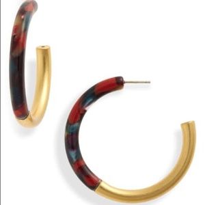 NEW Madewell tortoiseshell hoop earrings